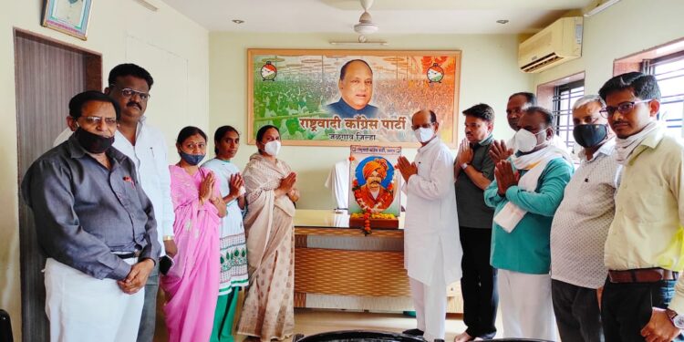 राष्ट्रवादी कॉंग्रेस तर्फे राजर्षी शाहू महाराज जयंती साजरी