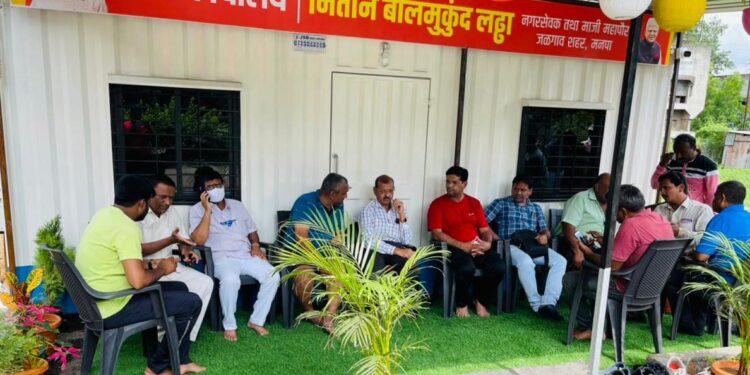 सुरेशदादा जैन समर्थक नितीन लढ्ढा यांच्या संपर्क कार्यालयाची उभारणी ; विधानसभेची चाचपणी