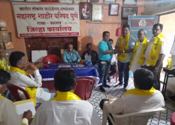 नगरदेवळा येथील पत्रकारांचा महाराष्ट्र राज्य मराठी पत्रकार संघटनेत प्रवेश