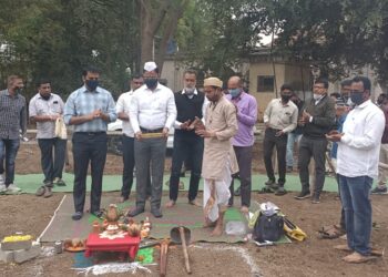 पाचोऱ्यात प्रांताधिकारी निवासस्थानाचे आ.किशोर पाटील यांचे हस्ते भूमिपूजन