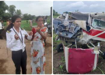 दुर्घटना ; प्रशिक्षण विमान कोसळले, पायलट जखमी…