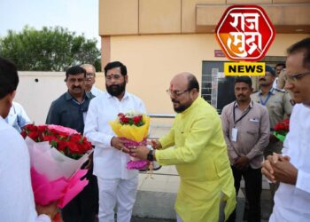 मुख्यमंत्री एकनाथ शिंदे जळगावात दाखल, पालकमंत्र्यांनी केलं स्वागत