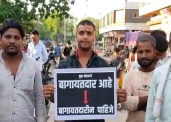 ‘बागायतदार आहे, बागायतदारीन पाहिजे!’; बागायतदार तरुणाचे अनोखे आंदोलन
