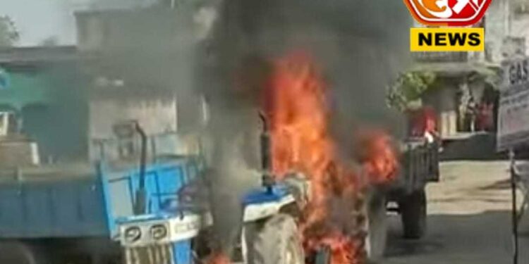 वाळूचे दोन ट्रॅक्टर पेटवले : जळगाव तालुका पोलिसात नऊ जणांविरोधात गुन्हा दाखल