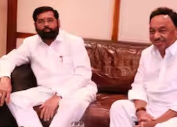 वर्षा बंगल्यावर खलबत ; नारायण राणे मुख्यमंत्री एकनाथ शिंदेच्या भेटीला