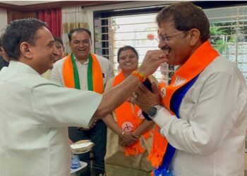 आ. राजूमामा भोळे यांचे गणपती नगर, रामेश्वर कॉलनी भागात ठिकठिकाणी जल्लोषात स्वागत