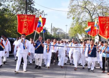 श्रमणसंघीय उपाध्याय प्रवर प्रविणऋषीजी म. सा. यांचा होळी चार्तुमासानिमित्त ‘स्वाध्याय भवन’ येथे मंगल प्रवेश